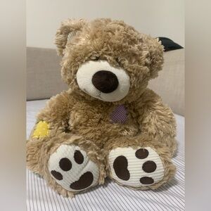 Build-A-Bear Brown Teddy with Colorful Patches
